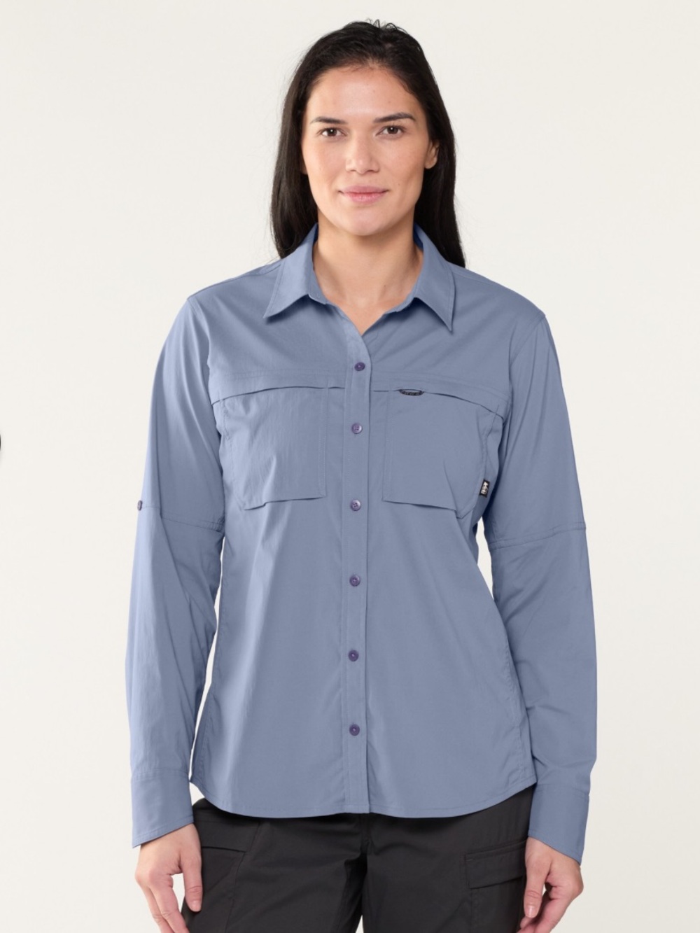 REI Sahara - SPF UPF 50 Sun Shirt Long-Sleeve - Women's Lunar Slate Blue